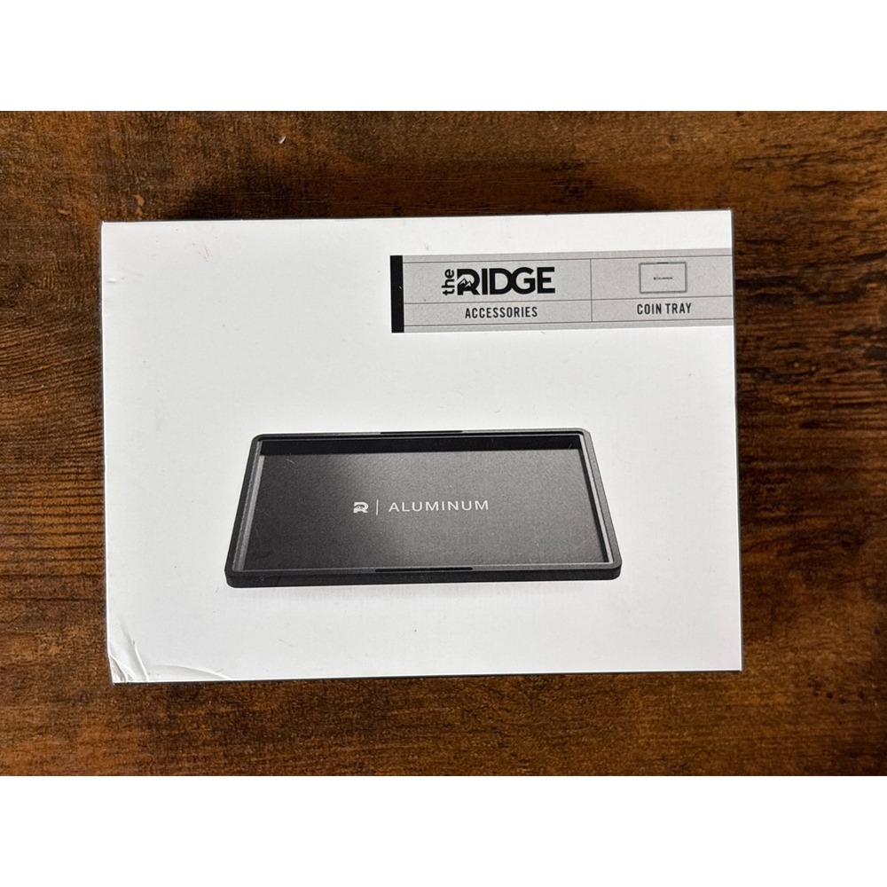 The Ridge Wallet Aluminum Coin Tray Accessory Black WL3CT Slim EDC Pocket Insert